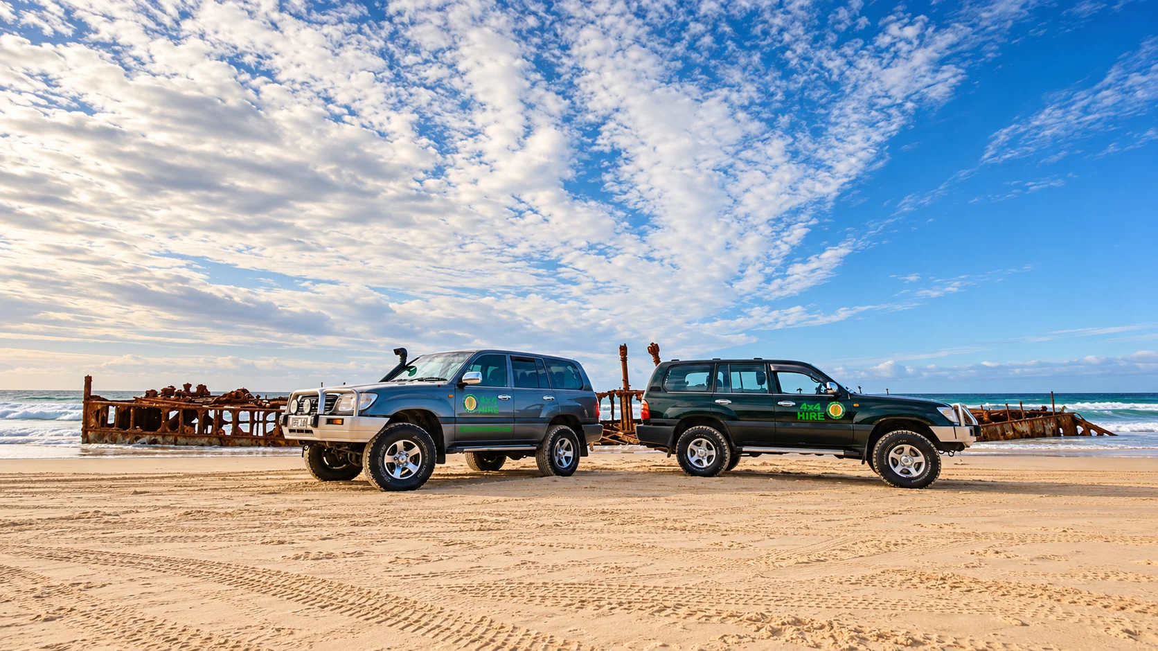 Landcruiser 4WD hire vehicle for K'gari (Fraser Island)